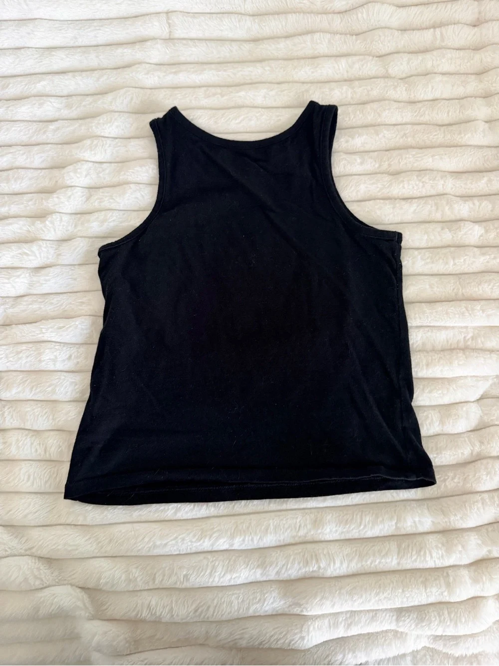 Old Navy Black Hello Kitty Tank Top with Blue Text and Multicolor Graphic